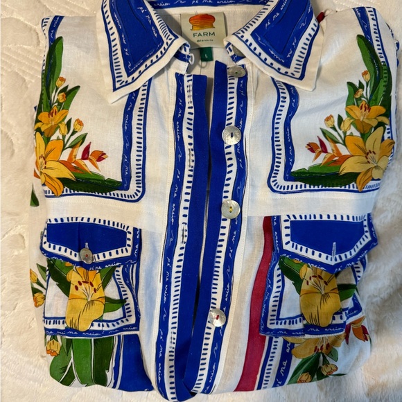 Adorable Farm Rio Tropical Destination Shirt Dress - Picture 2 of 5
